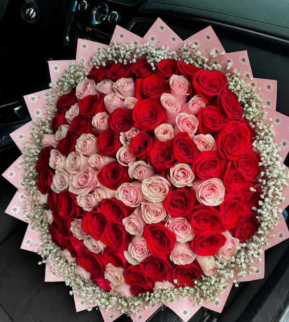 100 Red and Pink Roses